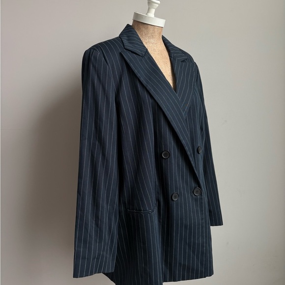 Vintage Spiegel Women’s Double-Breasted Pinstripe Blazer Size 16 - Picture 6 of 6